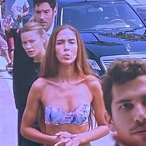 As Seen in Lucifer, Cute Purple Floral Bikini Top